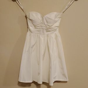 Calvin Klein Off White Strapless Mini Dress Size 4